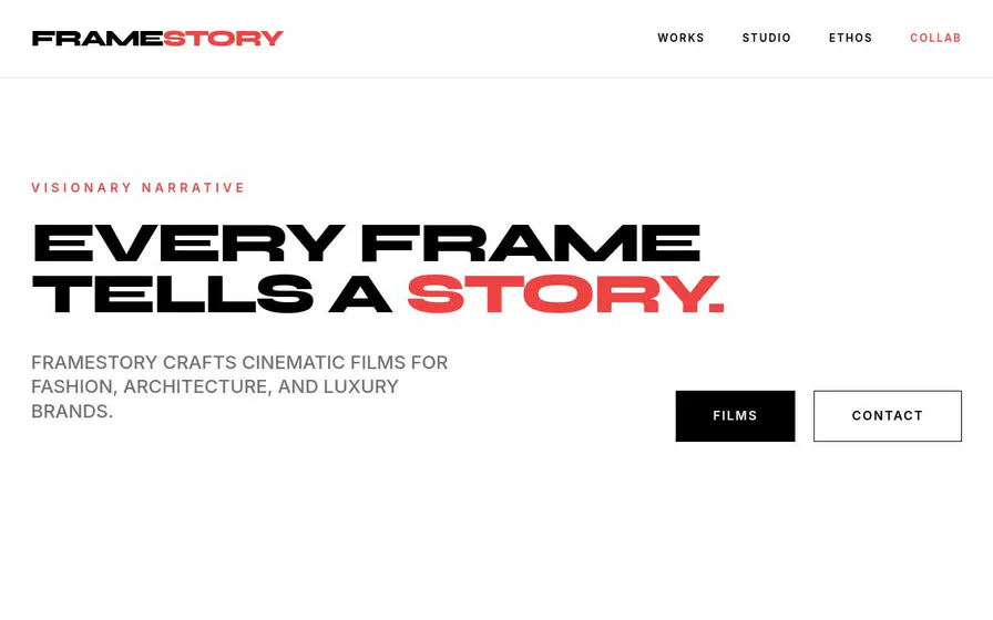 Framestory Portfolio (desktop)